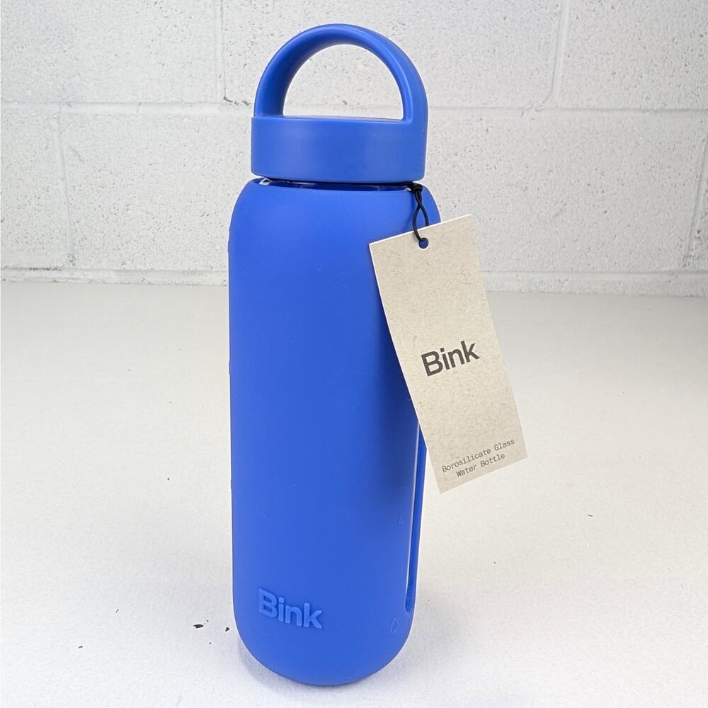 Bink 21 oz Day Bottle W/Carry Cap - Cobalt Blue - Borosilicate Glass